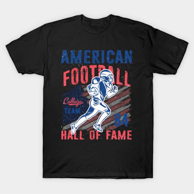 American Football Hall of Fame , Collage Football T-Shirt by CoolTees